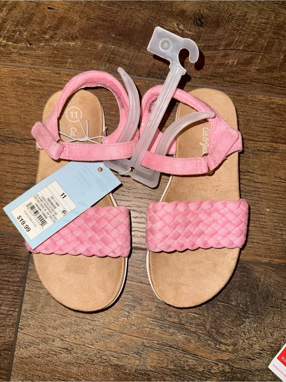 Cat & Jack Pink Braided Strap Toddler Sandals